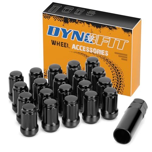 Dynofit 12x1.5 6 Spline Lug Nuts Set 20pc 5lug Small Wheel Nuts Compatible with Honda Chevy Accord Civic CRV Pilot Odyssey Closed End Aftermarket Tuner Wheel Studs with 1 Socket Key fit Impala Escape
