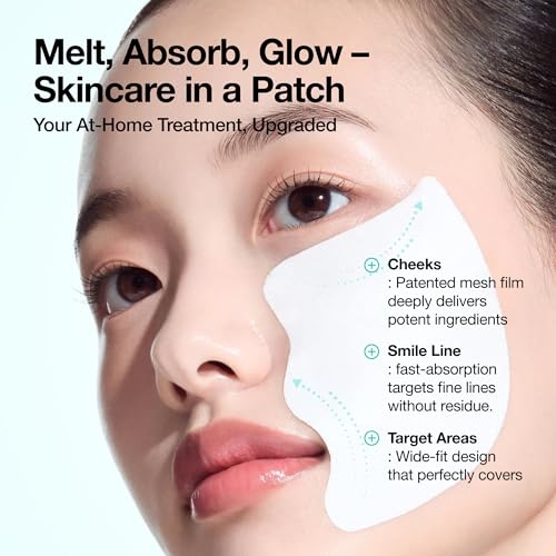 Image of ANUA Salmon DNA PDRN Collagen Melting Patch for Glass skin, Smile Line Patches, Wrinkle Patches, Melting Thin Collagen Patch, Firming for Fine Lines, Glow, Korean Skincare, 2 Pairs x 4EA, Patch Only