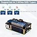 GeeekPi P33 M.2 NVME M-Key PoE+ Hat with Official Pi 5 Active Cooler and Aluminum Case for Raspberry Pi 5, Support M.2 NVMe SSDs 2230/2242/2260/2280