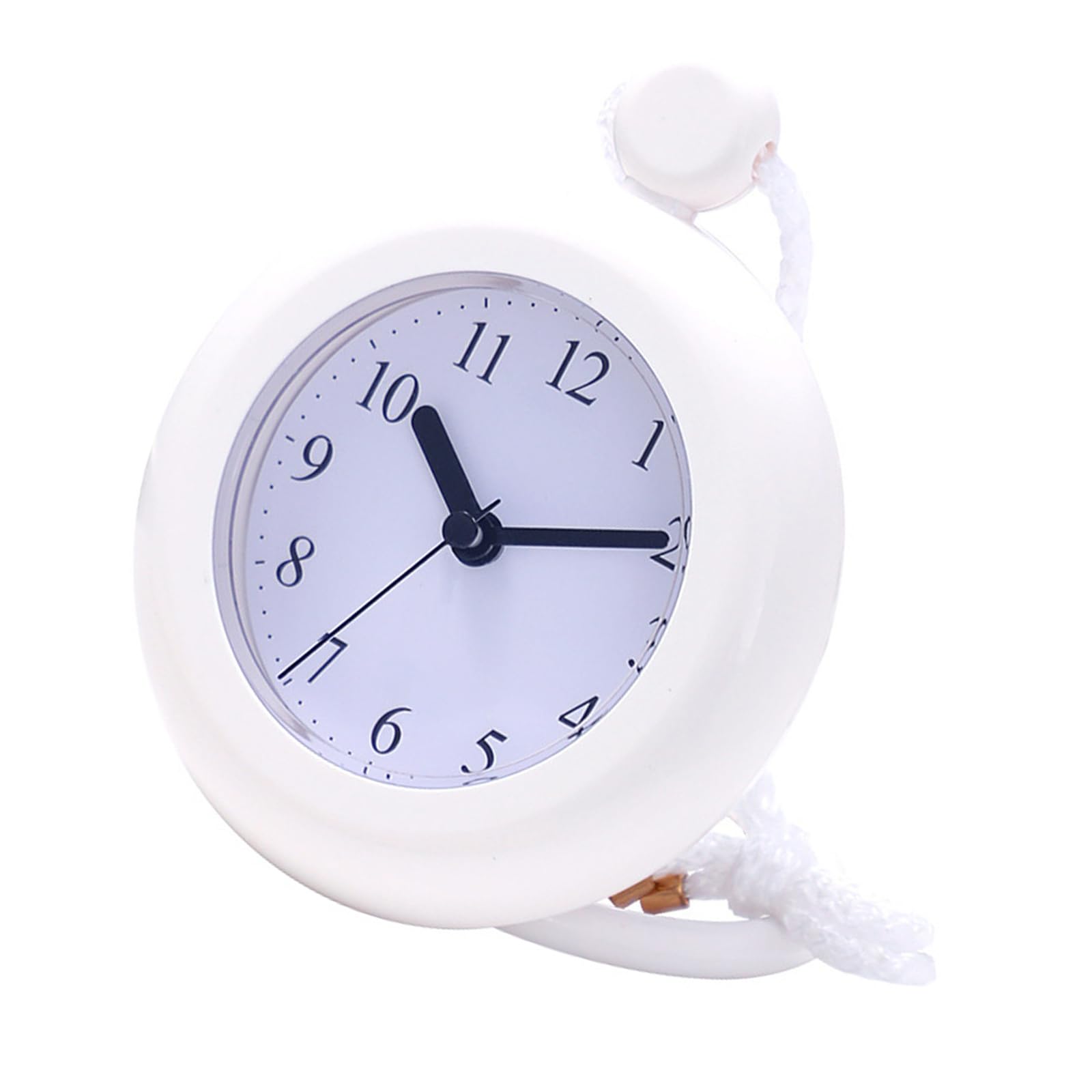 Kalttoy Bathroom Clock, Shower Clocks, Battery Operated Silents Shower Hanging Clock with Hook Waterproof Bathroom Rope Waterproof Hanging Wall