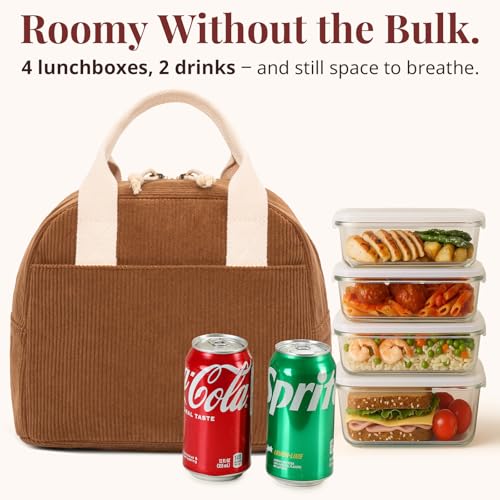 Image of LOVELYWIND Lunch Box for Women Cute Lunch Bags for Women Lunch Tote Bags Reusable Insulated Lunch Box Large Capacity Reusable Insulated Cooler for Work or Travel Gifts or Beach