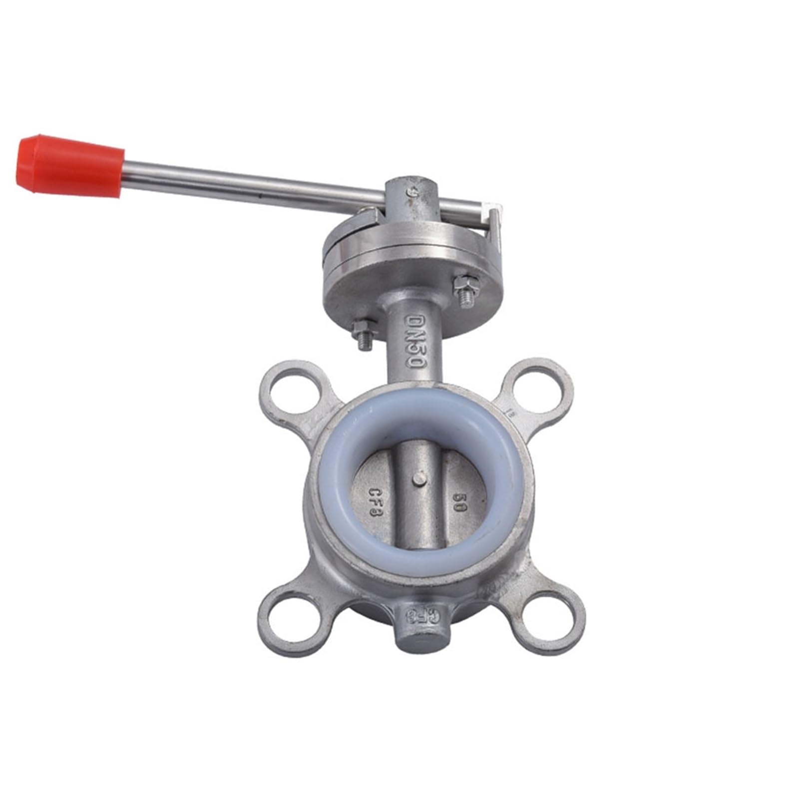 COSZWQDP SS201/SS304 Stainless Steel Sanitary Wafer Butterfly Valve DN80/DN100/DN125/DN150 for Homebrew Dairy(SS304,DN100)