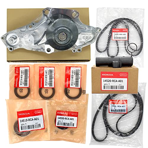 TKH-002 Timing Belt Kit with Water Pump Compatible with Honda Accord Crosstour Odyssey Pilot Ridgeline MDX RDX RL TL TSX ZDX Saturn Vue 3.0L 3.5L 3.7L