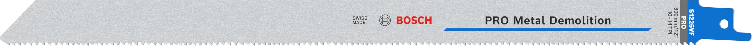 Bosch Bosch 5x PRO Metal S1225VF Demolition Reciprocating Saw Blade (for Metal pipes and profiles, Non-ferrous metals, Length 300 mm,