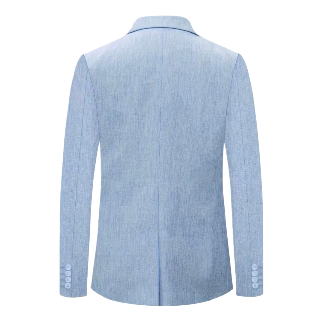 Giacca Sportiva da Uomo in Lino, Giacca Leggera in Blend Blend in Lino, Giacca da Giacca da Business con Corte Sottile e Tasche per Il Lavoro, Abbigliamento Quotidiano per Matrimoni