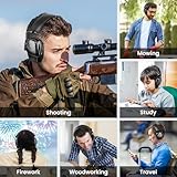 Link Dream Ear Defenders Adults, NNR 35dB Kids Ear Defenders Children, Sound Blocking Safety Earmuffs, Hearing Protection Ear Protectors Ear Muffs for Autism Shooting Hunting Mowing -Black - Image 7
