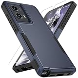 Vinve for Moto G Stylus 5G 2024 Case with HD Screen Protector, 10 FT Military Grade Drop Protection, Anti-Slip Breathable Design, Air Cushion Full-Body Protection Phone Case, Blue