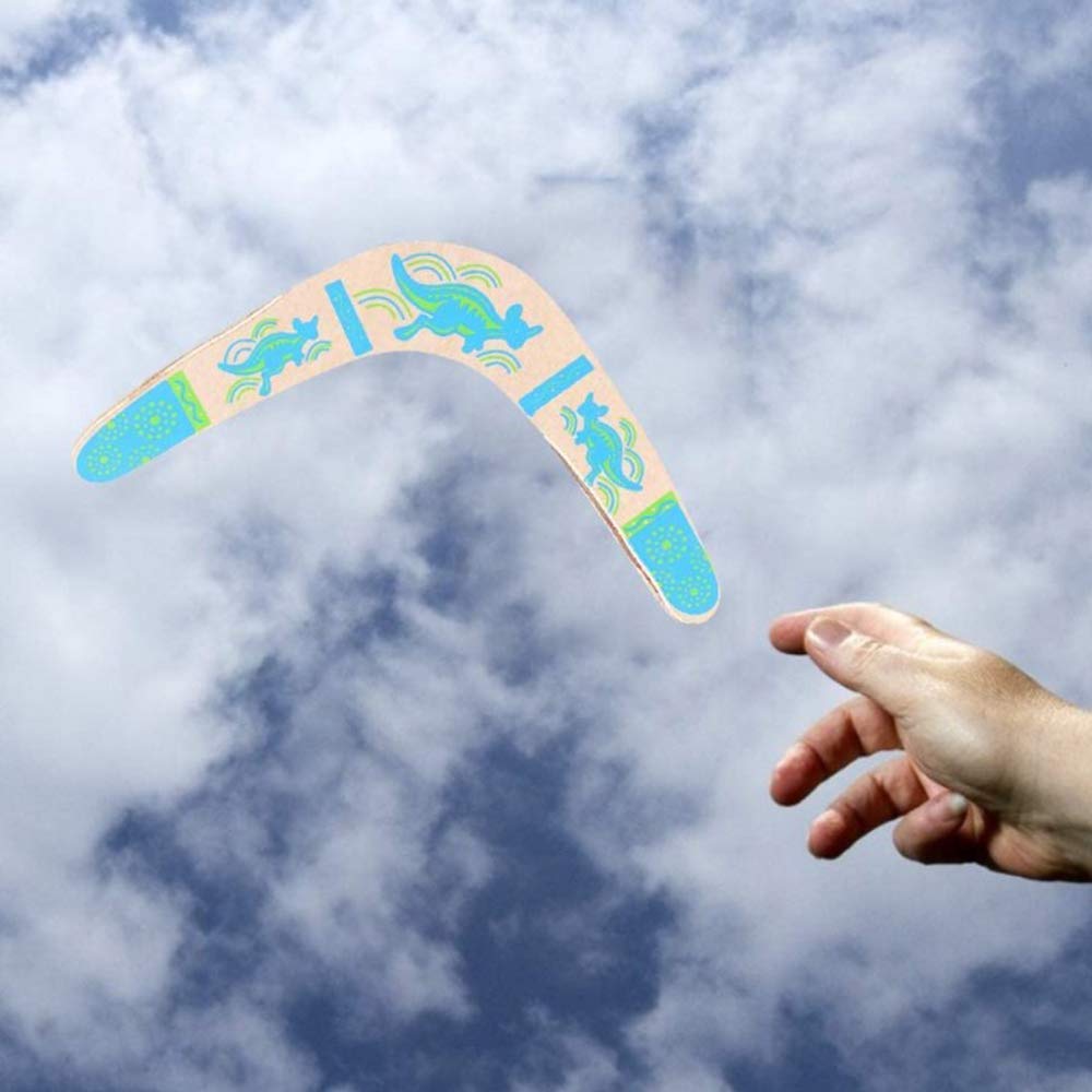 Boomerang Volante Flying Boomerang in Legno a Forma di V Giocattolo in Legno per Sport all'Aria Aperta Boomerang Volante per Bambini e Adulti Boomerang All'aperto Sport Regalo Giocattolo