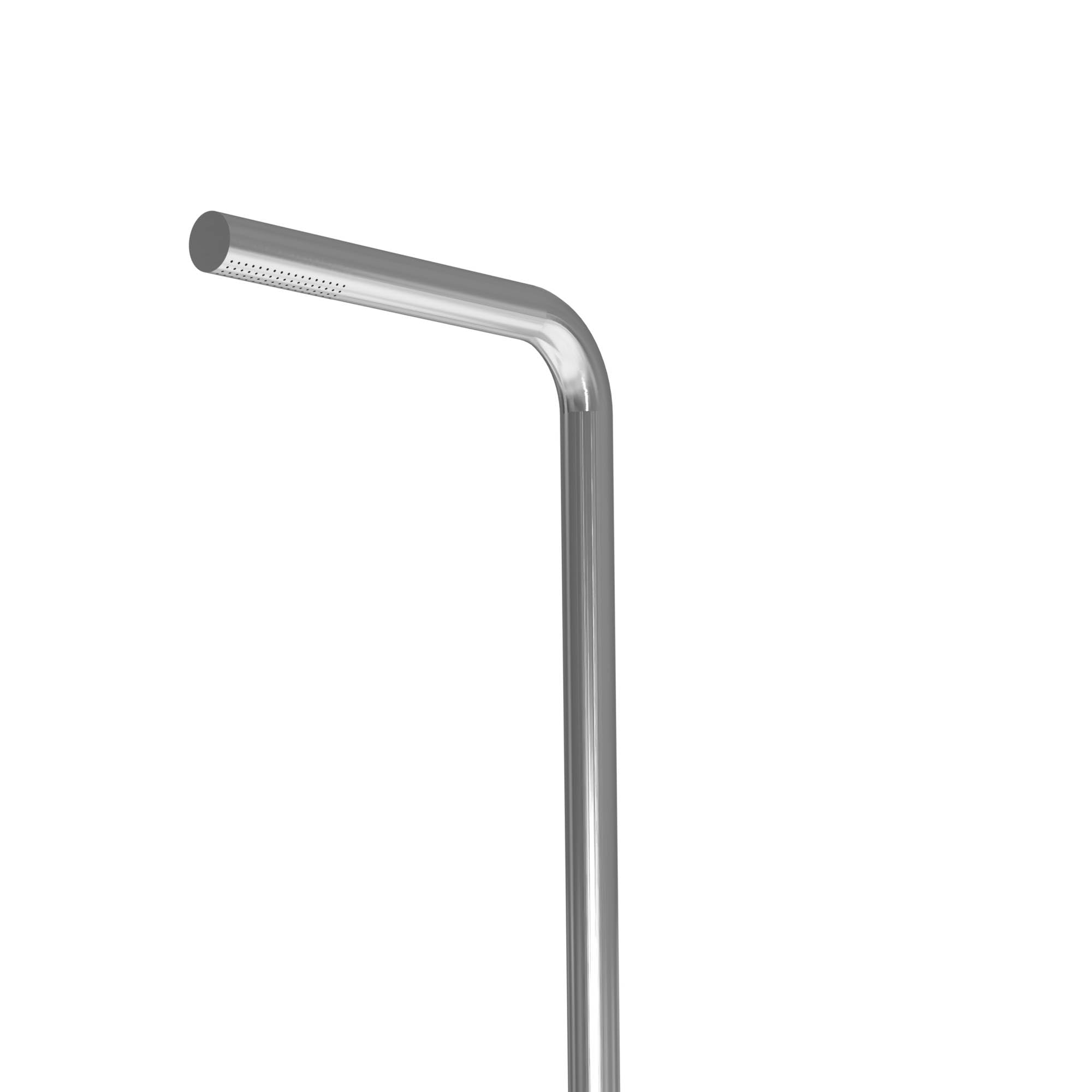 Four & More Designerski prysznic ogrodowy/prysznic na zewnątrz/prysznic basenowy/deszczownica/kolumna prysznicowa/prysznic ze szczotkowanej stali nierdzewnej 316, model "Waikikiki"