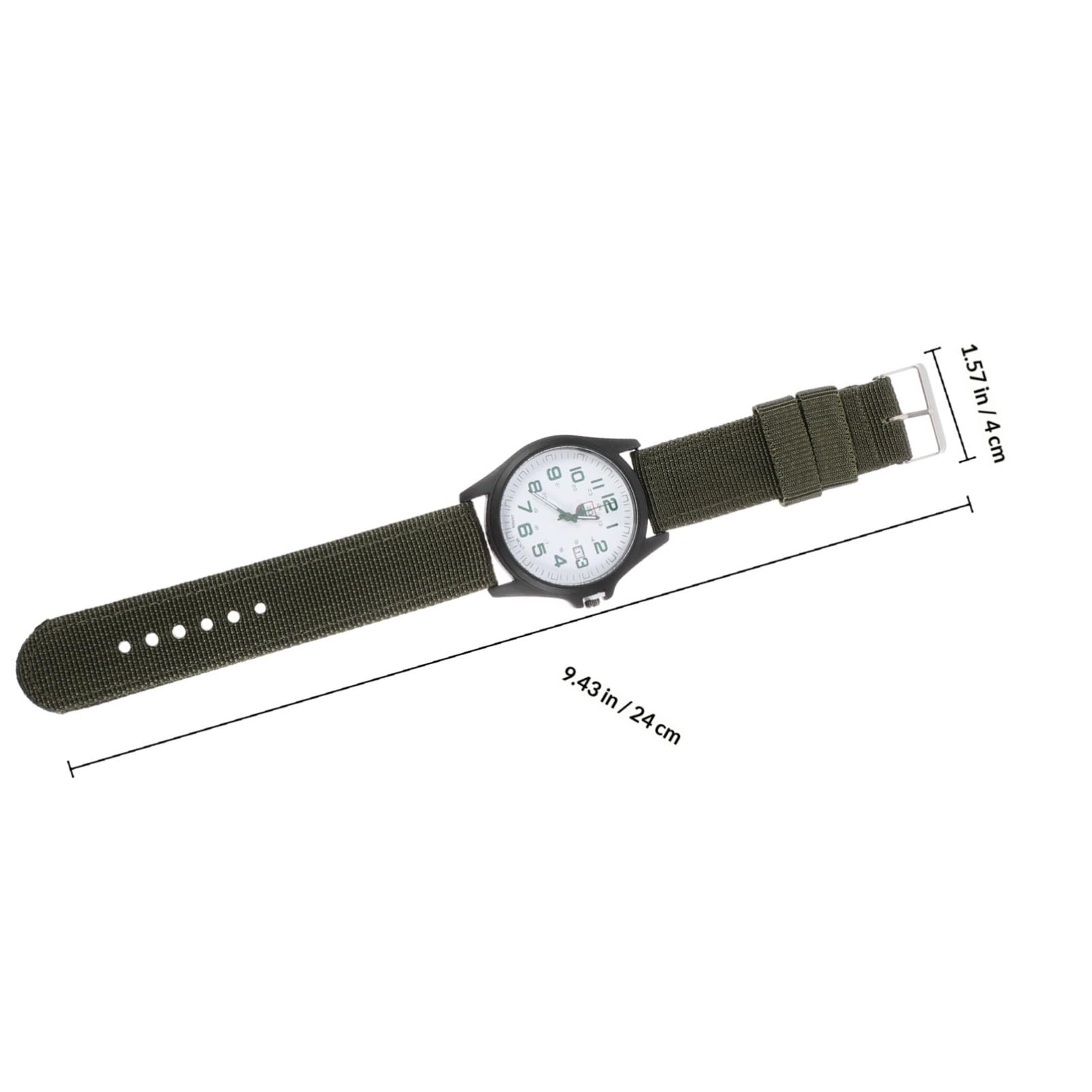 ibasenice Orologio da Polso da Uomo al Quarzo Calendario, Cinturino in Nylon Intrecciato, Design Tattico Sportivo per Quotidiano e Attività all'Aperto