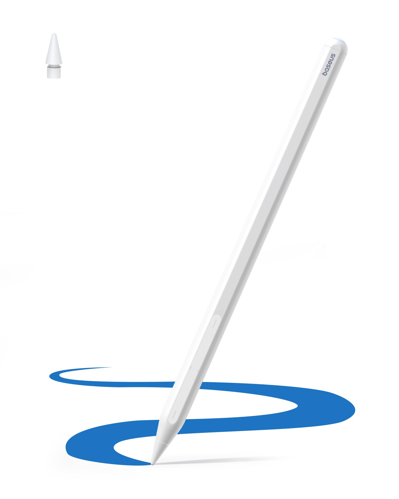 Baseus Rysik do iPada 2018-2025, 17-godzinna żywotność baterii, odrzucanie dłoni, zdalne sterowanie, rysik magnetyczny USB C do iPada 6/7/8/9/10/11, Pro 11„/12,9”/13'', Air 3/4/5/6/7, Mini 6/7