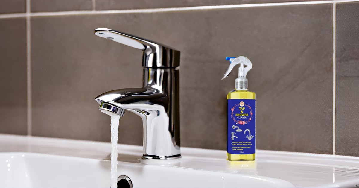 True Heaven Tough Lime Scale Hard Water Stain Remover, Spray and Scrub Cleaner for Bathroom,Taps, Faucet, Basins, Showers & Floor Tiles Cleaner- 250 ml (pack of 1) 2
