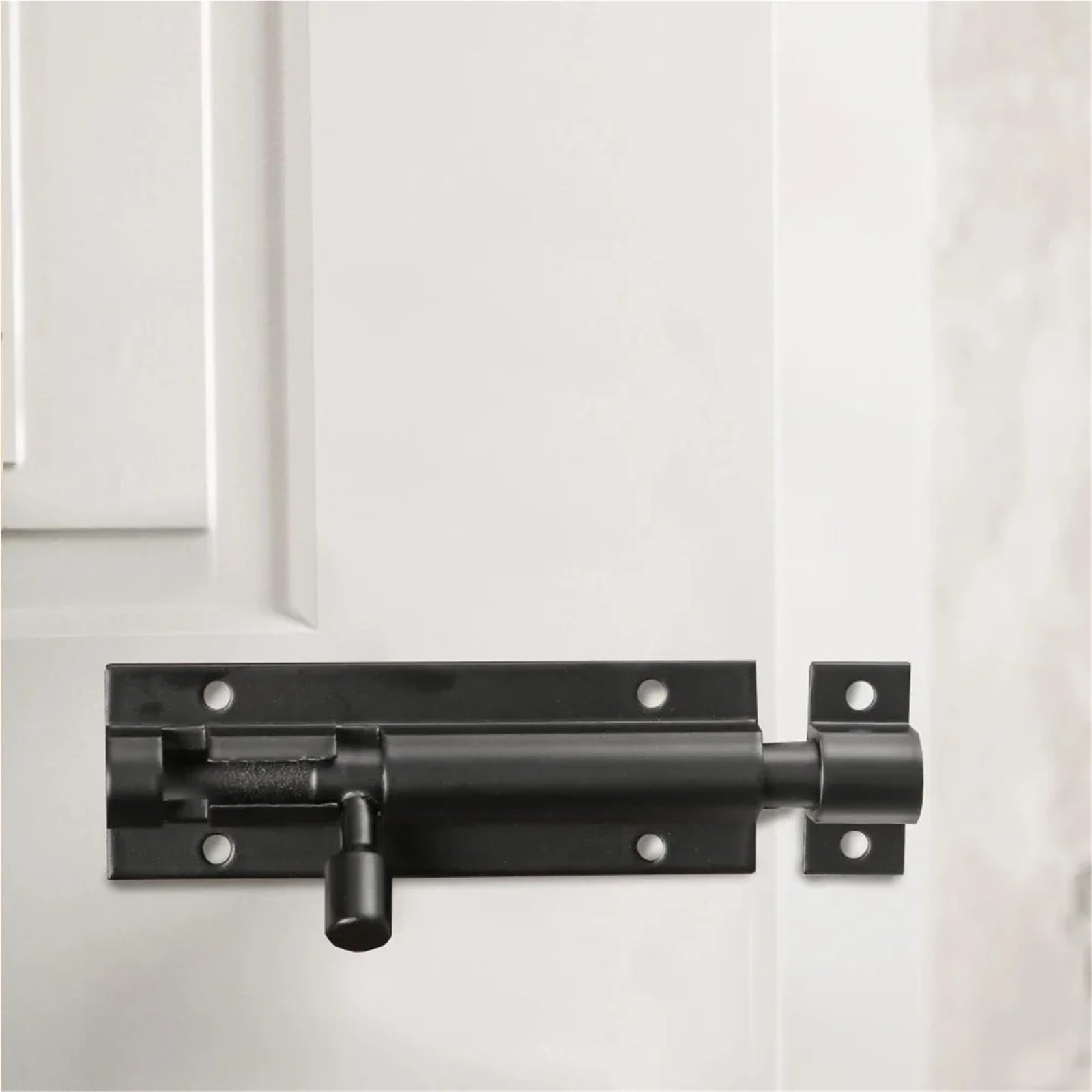 10 cerraduras de puerta aleación aluminio for el hogar, cerrojo seguridad, pestillo ventana Para Puertas(Black,L)