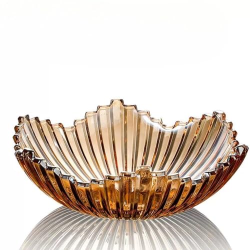 Fruteira de Cristal Redonda Decorativa, 29x8CM, Centro de Mesa de...