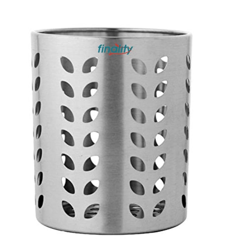 FINALITY Stainless Steel Leaf Hole Design Knife Stand & Spatula, Spoon Holder for Dining Table - Kitchen Accessory with Cutlery Holder Pack of 1 (B0CWV8MJL9) Amazon Price History, Amazon Price Tracker