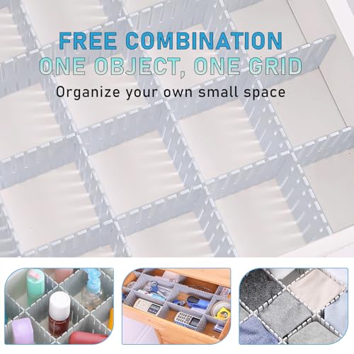 Adjustable Drawer Dividers - Pack of 20 for Organizing (Grey) - Image 4