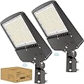 HYPERLITE Parking Lot Light 150W: 2Pack 22500lm with Adjustable Slip Fitter Mount, 2025 New UL Listed Led Parking Lot Lights Outdoor, LED Shoebox Light for Roadways, Stadium, Yard, Barn