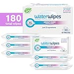 WaterWipes Adult Care Wipes, Extra-large 99.9% Water Based Wipes, Unscented & Hypoallergenic for Sensitive Skin, 180 Count (6 Packs) - Image 2