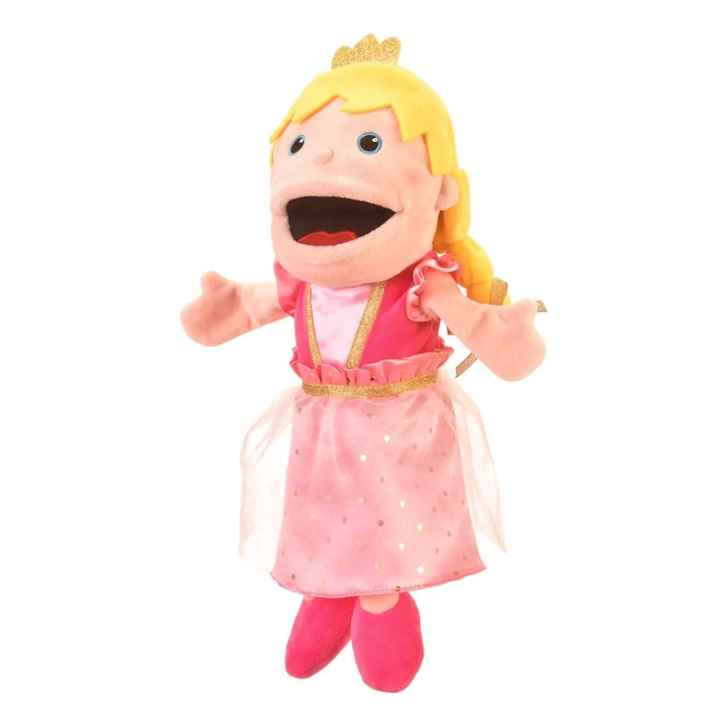 Fiesta Crafts Moving Mouth Princess Hand Puppet Toy for Kids - Soft Hand Puppet Educational Toy for Storytelling, Communication Skills Suitable for Ages 3 to 9 Years - Size 23 x 34 cm — image 1