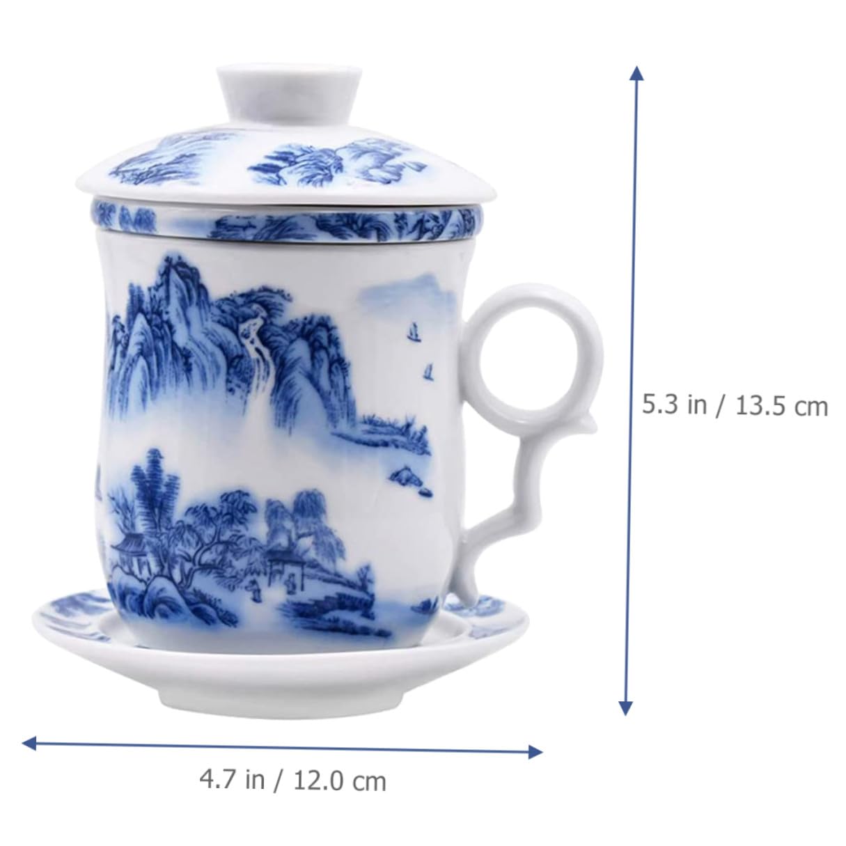 Chinesische Gongfu Teetasse 1 Satz aus Keramik mit Deckel und Untertasse