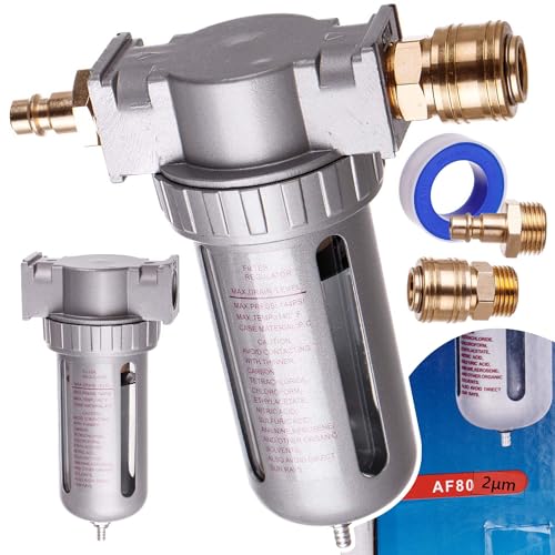 Druckluft Filter 2UM Wasserabscheider Ölabscheider 10BAR INKLUSIVE Schnellkupplung