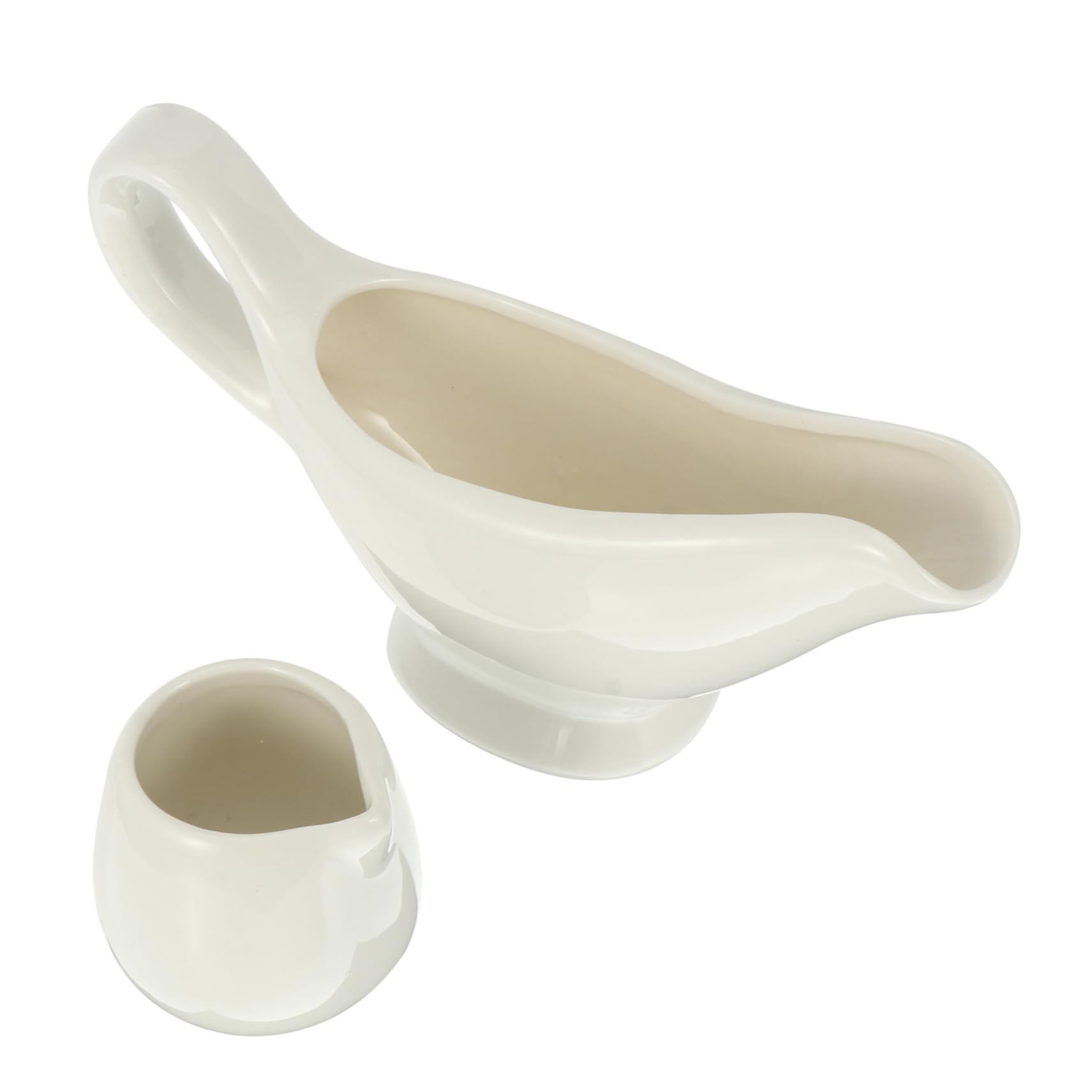 COLLBATH 2 Pcs Ceramic Sauce Cup Gravy Holder Seasoning Jar for Sauces Dressings Spices and Condiments Elegant Design