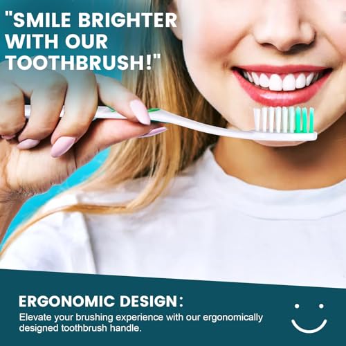 Image of Navona 70 PCS Premium Individually Wrapped Bulk Toothbrush Pack, Disposable Toothbrushes, Kids Toothbrush, Medium Soft Bristle Toothbrushes, Ergonomics Handle, Perfect for Travel Hotel Donation