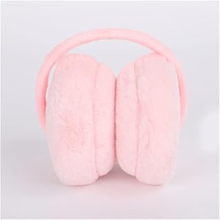 KAYLRE Orejeras de Invierno Piel de Color sólido for Damas Orejeras otoño e Invierno cálido y cómodo Unisex de esquí de esquí Auriculares Lindos Gorras de Invierno con Orejeras (Color : Light Pink)