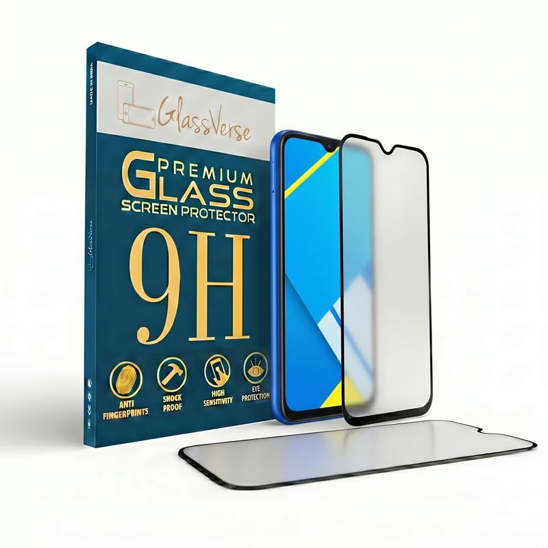 Image of GlassVerse Matte Tempered Glass for Realme C2 Pro | Anti Glare, Smooth Touch Screen Protector, 9H Hardness, Edge to Edge, Case Friendly, Hassle-less Installation Kit Included. (Pack of 2)