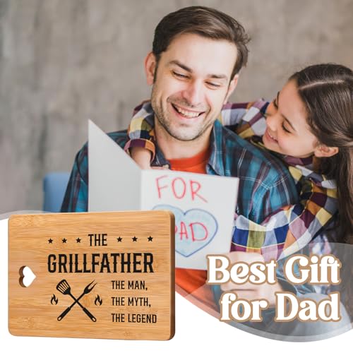 Day Gifts for Dad from Daughter Son, Dad Birthday Gifts, Birthday Gifts for Dad, Presents for Dad with Touching Words, Fathers Day Bamboo Cutting Board Gifts. - Image 4