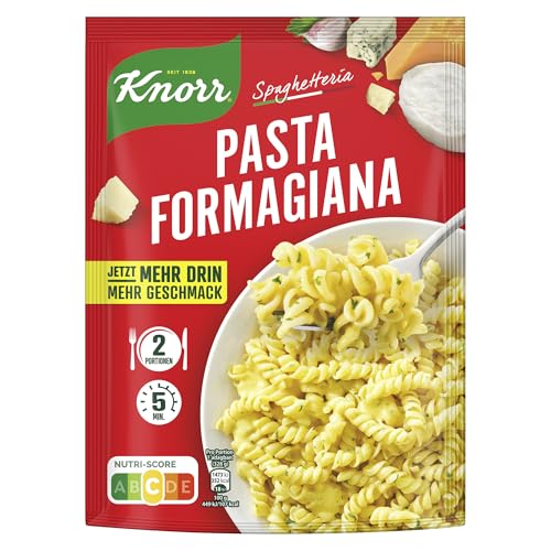 Knorr Spaghetteria Nudel-Fertiggericht Pasta Formagiana leckeres Nudelgericht fertig in 5 Minuten 2 Portionen (10 Stück)