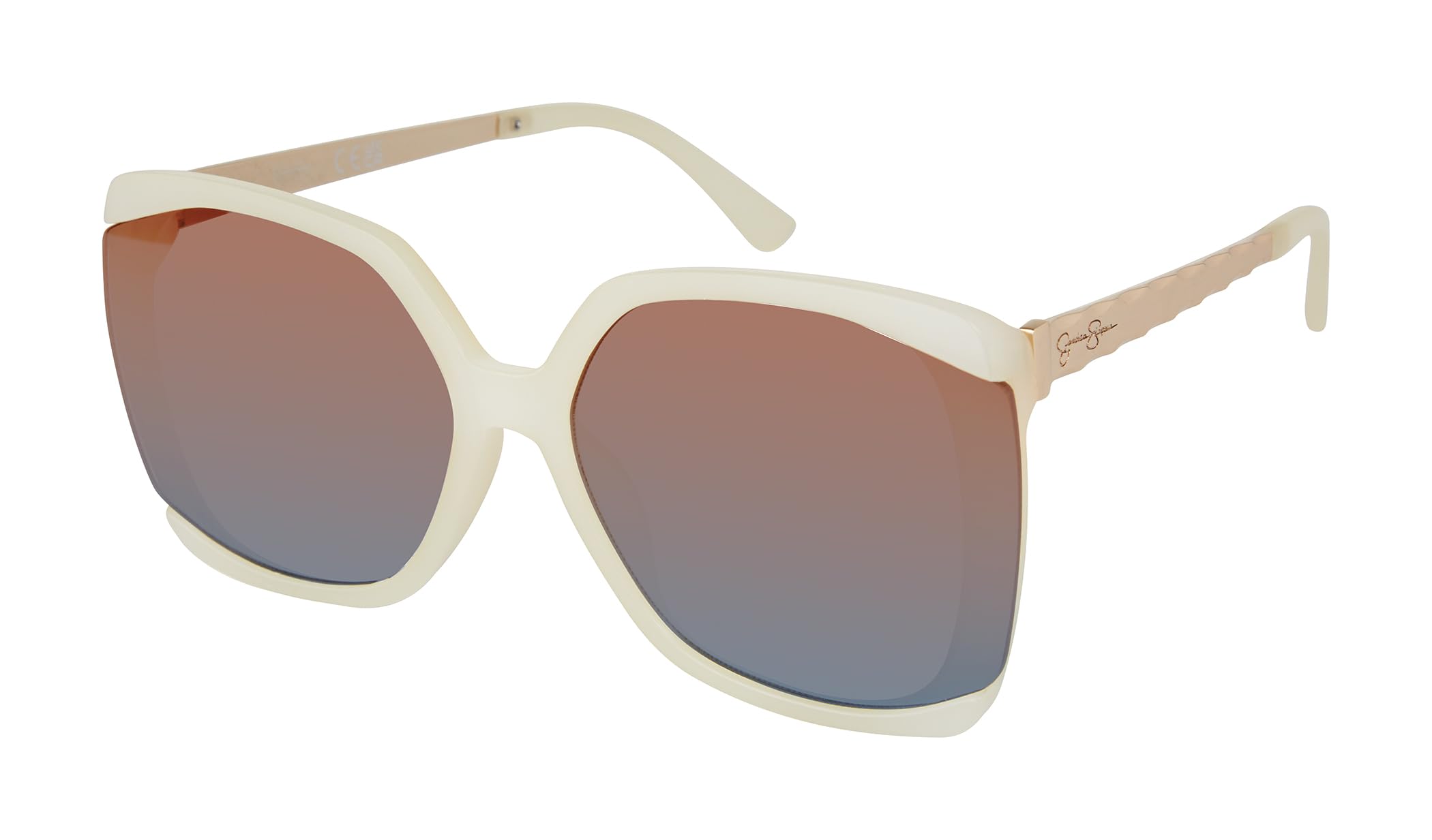 Jessica Simpson Gafas de sol cuadradas de gran tamaño J6201 para mujer con protección UV400. Regalos glamurosos para ella, 64 mm