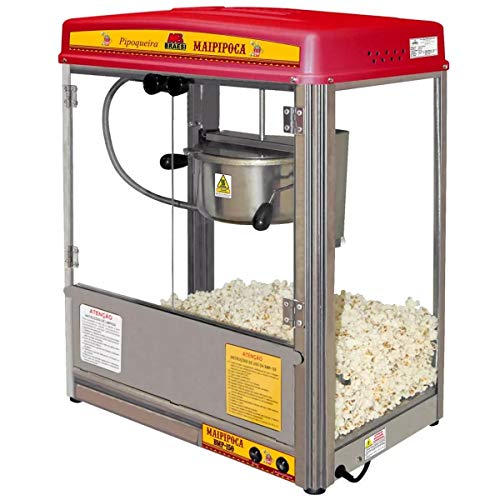 Braesi, B5787, Pipoqueira Eletrica Máquina de Fazer Pipoca Doce Industrial 220 Volts, cor Inox, Aço