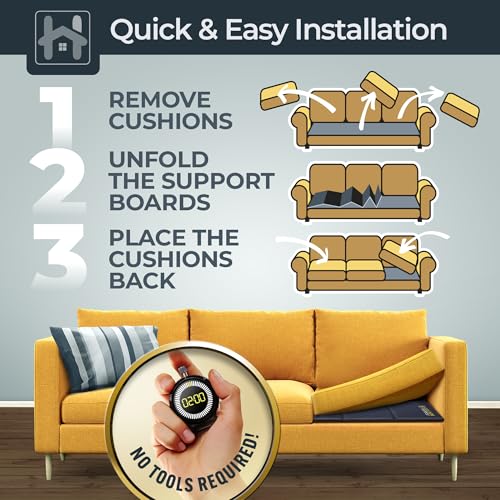 Image of Golden Home Essentials Couch Support, 21.5in x 72in | Heavy Duty, Extra Wide & Deep, Anti-Slip, For Sagging Cushions