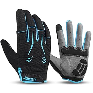 I Kua Fly Non-Slip Sports Gloves,Cycling Gloves Mountain Bike Gloves with Touchscreen Gel Padded MTB Bicycle Gloves for…
