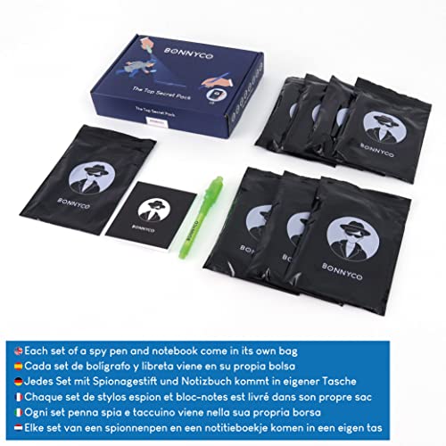 BONNYCO UV Stift und Notizbuch, 8 Stück Mitgebsel Kindergeburtstag Jungen & Mädchen | Kindergeburtstag Gastgeschenke, Adventskalender Inhalt und kleine Geschenke für Kinder | Mini Geschenke