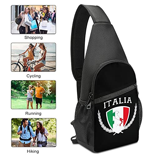 FunnyStar Italia Italy Italian Map Flag Sling Bag Crossbody Backpack Shoulder Chest Daypack For Travel Hiking3