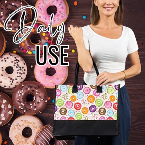 Bolsa tote de lona con cierre y correa para mujer miniatura 2