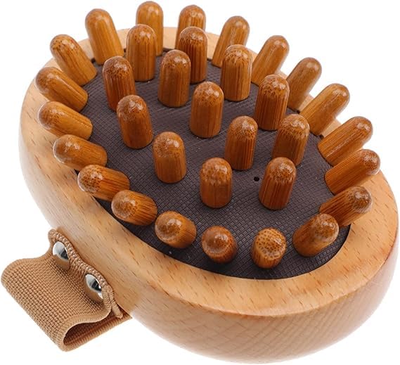 eHomeA2Z Hair Massager, Stress Relax Head Massager, Shower Hair Brush, Wooden Scalp Scrubber, Spa Brush for Scalp Massage Improve Lymphatic Circulation, Body Shaping and Cellulite Remover