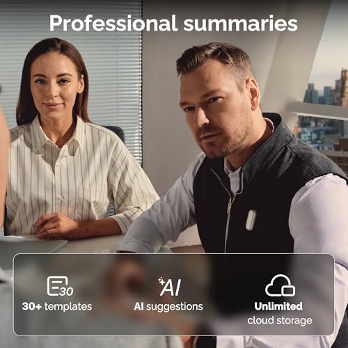 Image of AI Voice Recorder, PLAUD NotePin Voice Recorder, App Control, AI Notetaker, AI Transcribe & Summarize Support 112 Languages, 64GB Memory, Audio Recorder for Lectures, Meetings, Gray