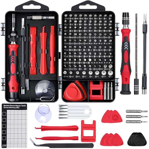 BDHYYM Juego Destornilladores Precisión,Destornillador Precision,Destornilladores de Precision,Precision Screwdriver set,124 en 1 con 101 Puntas Set Herramientas Precision Reparación para PC,Teléfono