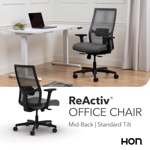 Image of HON Ignition 2.0 ReActiv Ergonomic Office Chair, Lumbar Support, Graphite