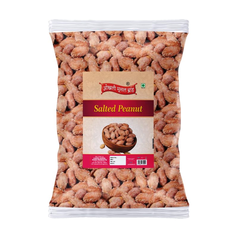 Image of OKHLI MUSAL BRAND Rich in Protein & Fibre | Roasted Peanuts, Himalyan Rock Salted Flavour | No Artificial Flavour | Roasted, Not Fried Snacks | Fast Vrat Upwaas Navratri Diwali Snack-1Kg*1Pack