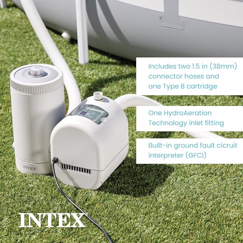 Image of INTEX Krystal Clear 2,500 GPH Cartridge Filter Pump for Above Ground Pools