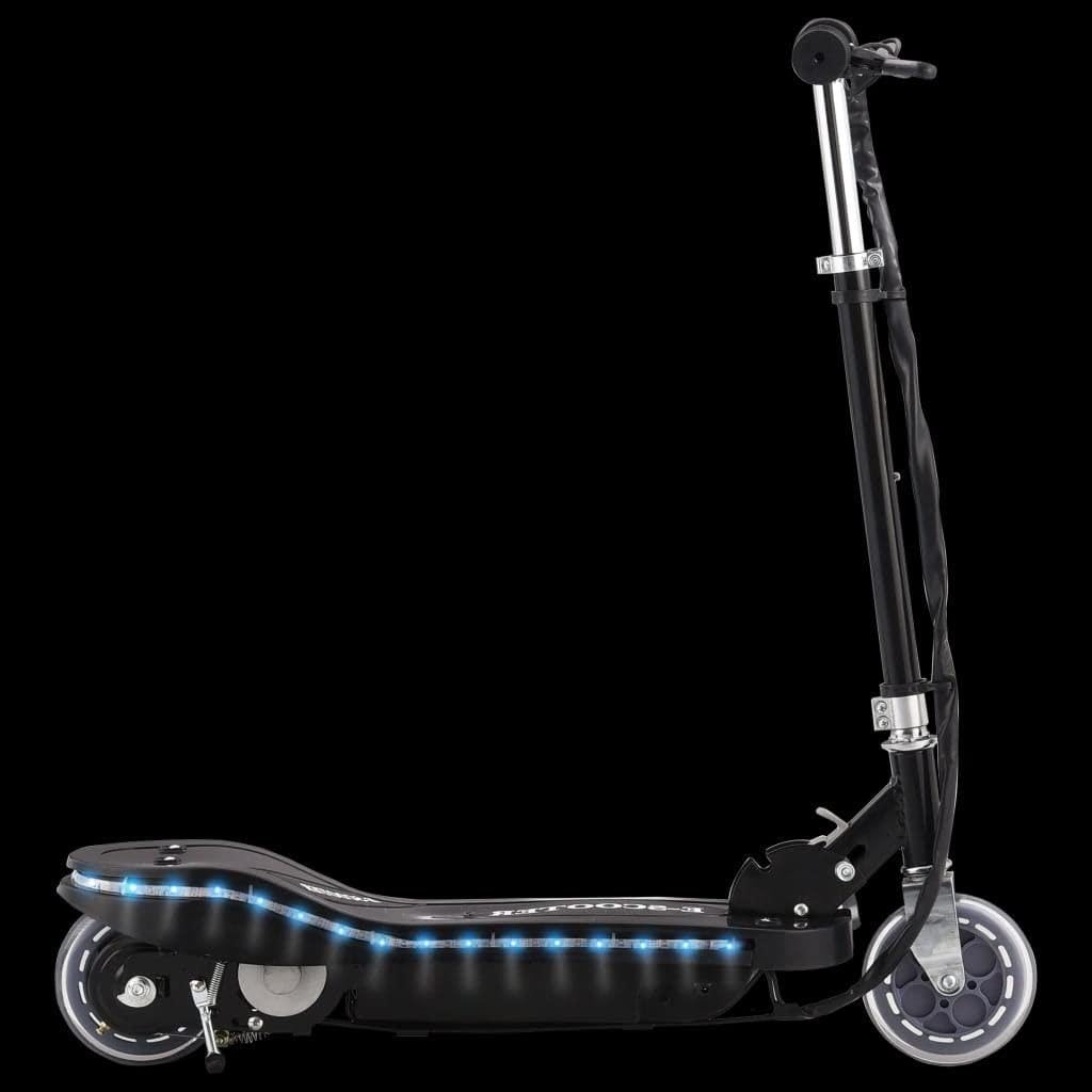 Trottinette électrique Rouge avec LED W, Guidon Pliable, Batteries V, Frein arrière, mobilité Urbaine pour Enfant, Balade en Plein air, Transport Compact