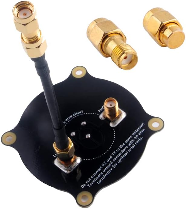 5.8GHz Triple Feed Patch Antenna, High Gain 9.4dBi Directional Circularly Polarized LHCP RHCP Antenna with 50ohm SMA Load Terminator for FPV Racing Drone Eachine EC800D