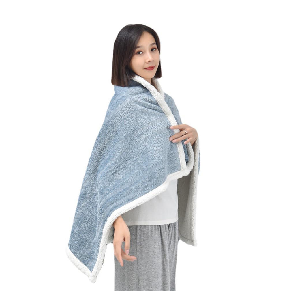 Chal de hombro Chal manta multifunción hombro cuello cojín invierno capa poncho caliente coche sofá cama viaje oficina