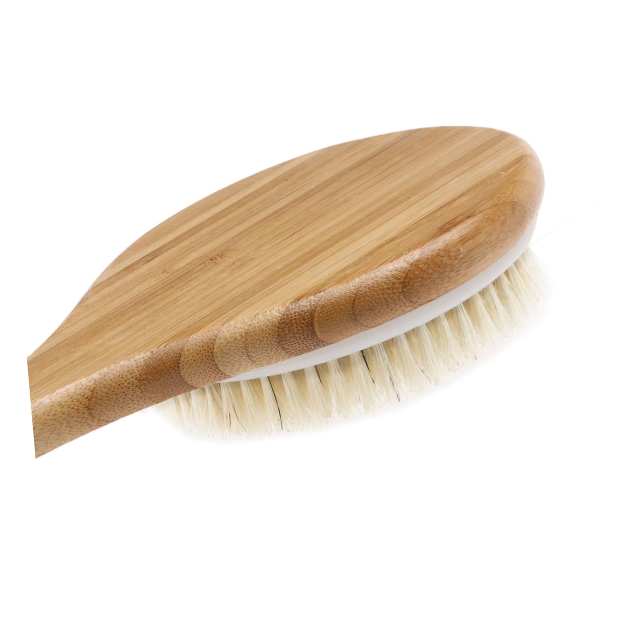 NOLITOY Natural Bristle Exfoliating Bath Brush with Long Handle for Deep Cleansing and Skin Massage Shower Brush for Feet Knees and Legs Promotes and Skin