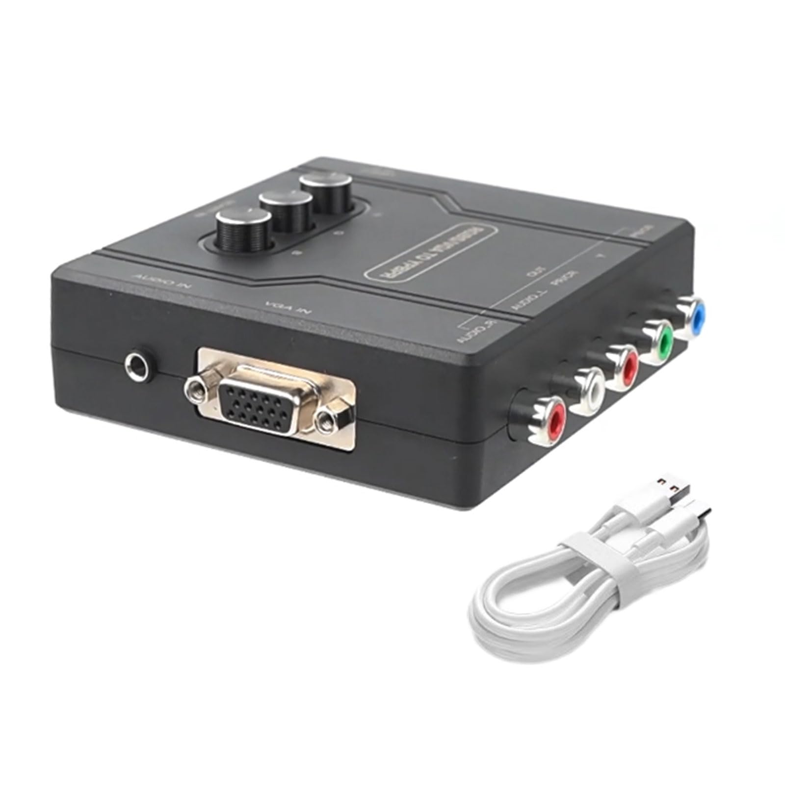 Adaptador convertidor de componentes RGBS SCART VGA a YPBPR compatible con color de un solo canal para consolas de juegos