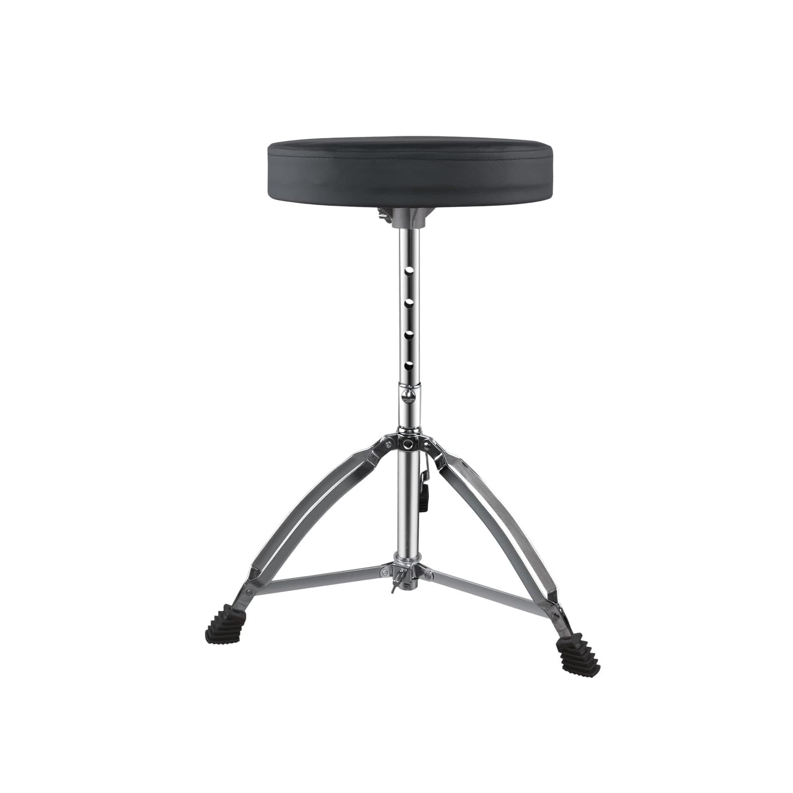 Drum Throne Heavy Duty - 40-58cm Höhenverstellbar, gepolsterter Drummer Hocker, doppelt verstärkte Anti-Rutsch Füße, 360° drehbar für Kind und Anfänger
